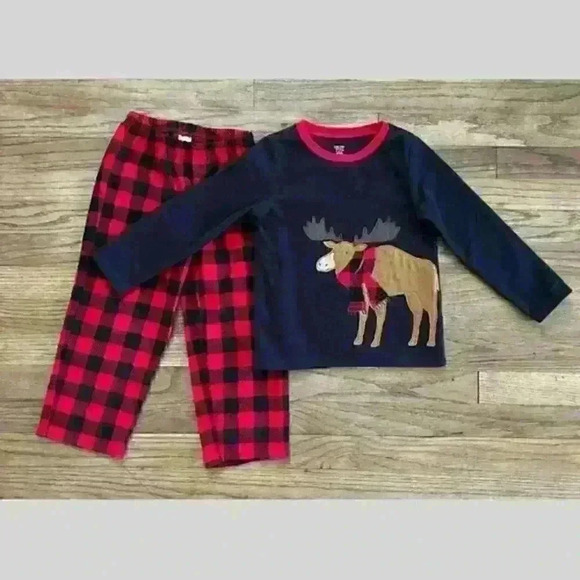 just one you by Carter's Warm Christmas reindeer pajama set unisex toddler 5T - Picture 1 of 8
